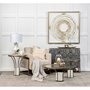 68938 - Reena I Small Gold Woven Metal Base Table Candle Holder 