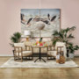 101489-L - Flamingo I by Mercana Studio a Hand Embellished Textured Canvas