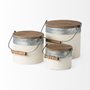 68965 - Alani (Set of 3) White Metal Storage Boxes