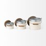 68965 - Alani (Set of 3) White Metal Storage Boxes