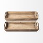 68961 - Tawny (Set of 2) Natural Wooden Trays