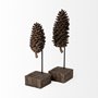 68922 - Pinterra (Small) 4L x 4W Brown Resin Pinecone Replica