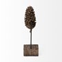 68922 - Pinterra (Small) 4L x 4W Brown Resin Pinecone Replica