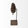 68922 - Pinterra (Small) 4L x 4W Brown Resin Pinecone Replica