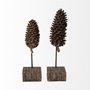 68922 - Pinterra (Small) 4L x 4W Brown Resin Pinecone Replica