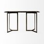 69050-AB - Shale III 50L x 20W Black Live-Edge Slate and Iron Console Table 