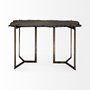 69050-AB - Shale III 50L x 20W Black Live-Edge Slate and Iron Console Table 