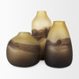 69040 - Pyla Large Yellow/Brown Glass Sand Dune Inspired Vase