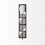 68985-AB - Navin 10x46.5 Black Metal Body White Fabric Shade Rectangular Wall Sconce 