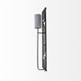 68985-AB - Navin 10x46.5 Black Metal Body White Fabric Shade Rectangular Wall Sconce 