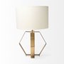 68966 - Edwards (26"H) Gold Metal Base w/ Cream Fabric Shade Table Lamp 