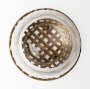 68940 - Reena II Large Gold Woven Metal Base Table Candle Holder 