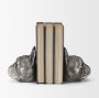 68925 - Bruno (Set of 2) 5L x 5W Silver American Bulldog Bookends