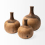 68896 - Afra Large Solid Wood Vase Shaped Decorative Object 