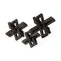 68962 - Aleph (Set of 3) Black Metal Small Medium & Large Jacks
