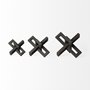 68962 - Aleph (Set of 3) Black Metal Small Medium & Large Jacks