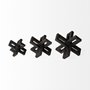 68962 - Aleph (Set of 3) Black Metal Small Medium & Large Jacks