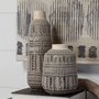 68612 - Riker III Large Dark Gray Cream Ceramic Vase