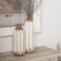 68614 - Sisko II Tall Rustic Brown White Ceramic Vase