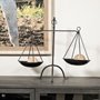 68854 - Adilah 16L x 10W Black Metal Vintage Inspired Weighing Scale