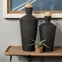 68983 - Asher Set of Two Black Metal Urns 