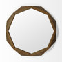69029 - Aramis II 41L x 41H Octagon Brown Wood Frame Wall Mirror