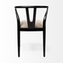 68865 - Trixie I  Black Wooden Base w/ Dark Taupe Fabric Seat Dining Chair