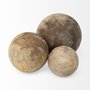 68856 - Carrick (Set of 3) Natural Wood Decorative Spheres
