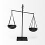 68855 - Ellis 10L x 4W Black Metal Vintage Inspired Weighing Scale