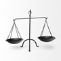 68854 - Adilah 16L x 10W Black Metal Vintage Inspired Weighing Scale