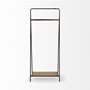 68821 - Carell 31L x 18W Black Metal And Wood Shelf Hall Tree 
