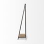 68821 - Carell 31L x 18W Black Metal And Wood Shelf Hall Tree 