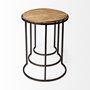 68814 - Glover (Set of 3) 20L x 20W Brown Wood Round Top W/Metal Nesting Accent Tables