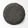 68731 - Allium Dark Gray Handwoven Wool Cylindrical Pouf