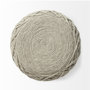 68729 - Allium Oatmeal Handwoven Wool Cylindrical Pouf 