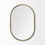 68733 - Sylvia I 24L x 35H Oval Gold Metal Frame Wall Mirror