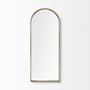 68740 - Agatha 28.0L x 2.0W x 70.0H Rounded Arch Gold Metal Frame Full Length Mirror