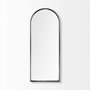 68739 - Agatha 28.0L x 2.0W x 70.0H Rounded Arch Black Metal Frame Full Length Mirror