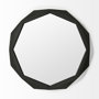 69030 - Aramis II 41L x 41H Octagon Black Wood Frame Wall Mirror