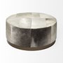 69057 - Zahavi 36" Gray Hair-On-hide W/Metal Base Ottoman