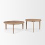 69024 - Cleaver (Set of 2) 40" & 31" Round Brown Solid Wood Nesting Coffee Tables
