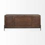 69020 - Glenn VI 71.5x18 Dark Brown Wood Frame w/ Black Iron Accent, 6 Drawer, 2 Door Cabinet Sideboard