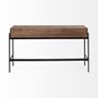 69017 - Glenn III 56L x 14W Dark Brown Wood w/ Black Iron Frame, 4 Drawer Console Table