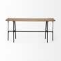 69013 - Helios II 60L x 14W x 29H Rectangular Brown Raised Edge Top Console Table 