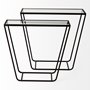 68941 - Arya (Set of 2) 24L x 10W Black Rectangular Glass Top Iron Frame Accent Table 
