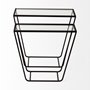 68941 - Arya (Set of 2) 24L x 10W Black Rectangular Glass Top Iron Frame Accent Table 