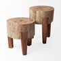 68901 - Asco 15"H Rustic Solid Reclaimed Wood Stool