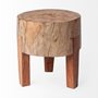 68901 - Asco 15"H Rustic Solid Reclaimed Wood Stool