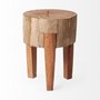 68900 - Asco 18"H Rustic Solid Reclaimed Wood Stool