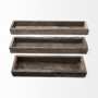 68859 - Vernon (Large) 36L x 7W Brown Reclaimed Wood Tray